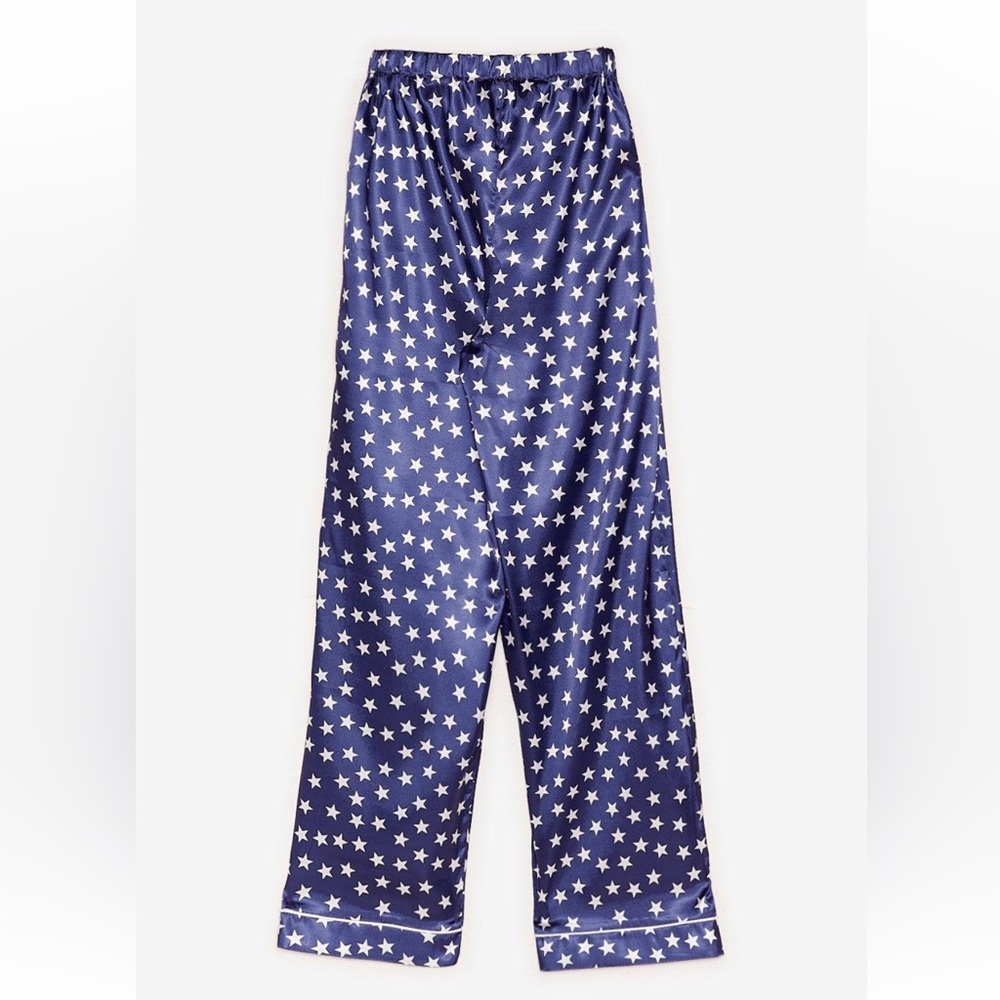 Nasty Gal Star-T The Party Satin Trousers Pajama Set - Picture 4 of 10